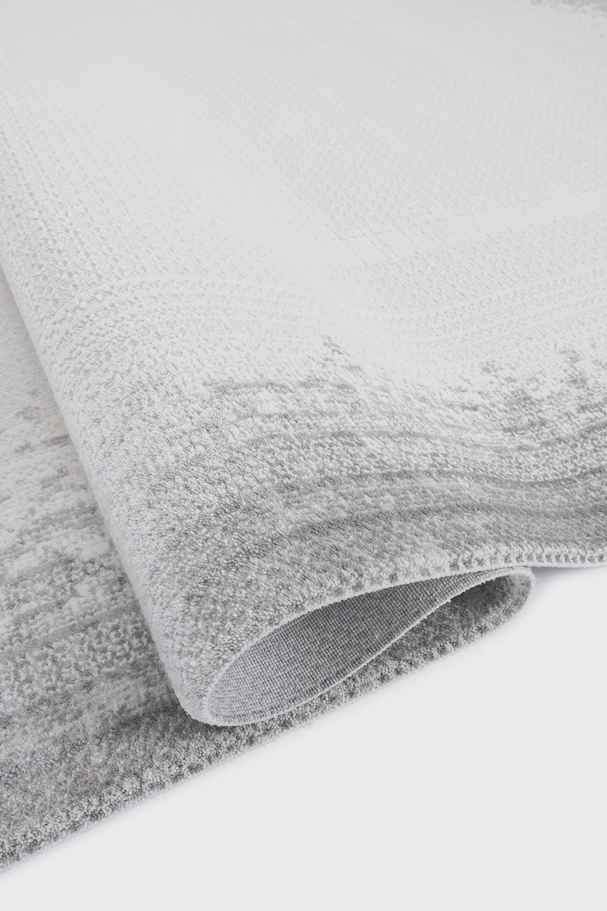 Modern White Texture Rug, 5x7 Cream Contemporary Area Carpet (160x230cm)