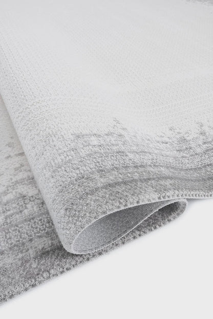 Modern White Texture Rug, 5x7 Cream Contemporary Area Carpet (160x230cm)
