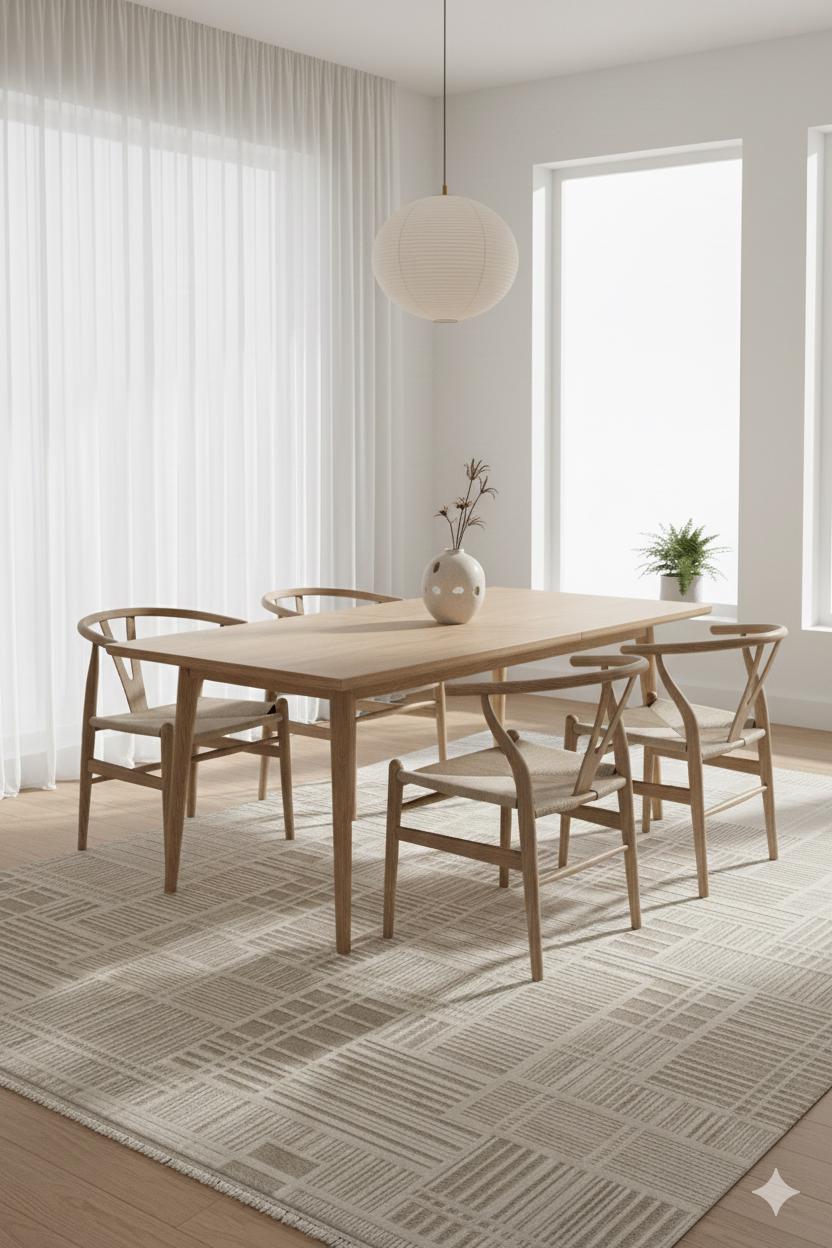 Modern Checkerboard Texture Rug, 5x7 Cream Contemporary Area Carpet (160x230cm)