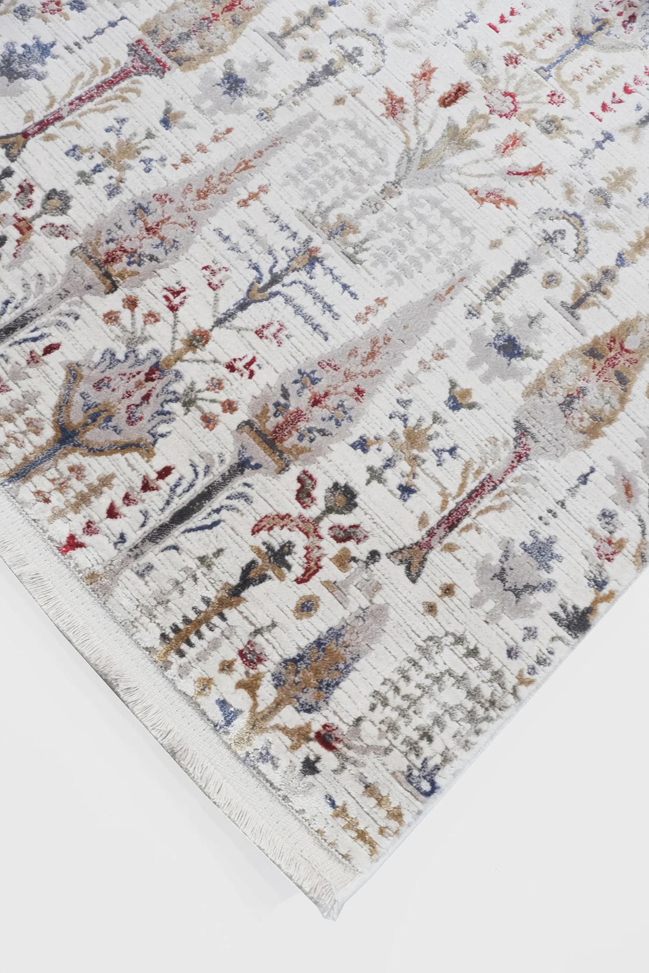 7x10ft, Modern Persian Tree of Life Rug, Distressed Oriental Carpet, Earth Tone Floral Decor