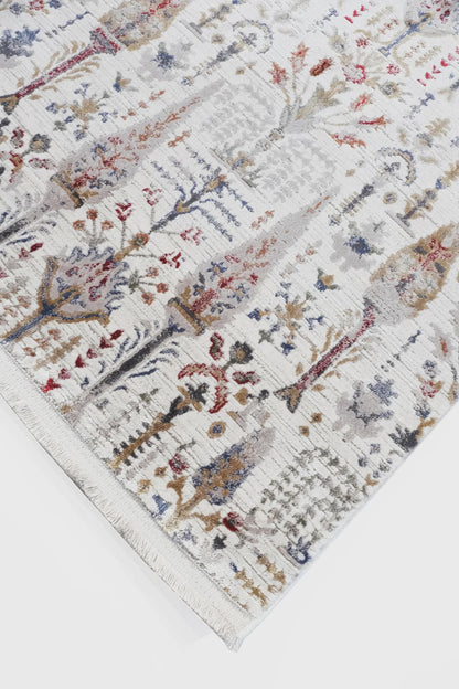 7x10ft, Modern Persian Tree of Life Rug, Distressed Oriental Carpet, Earth Tone Floral Decor