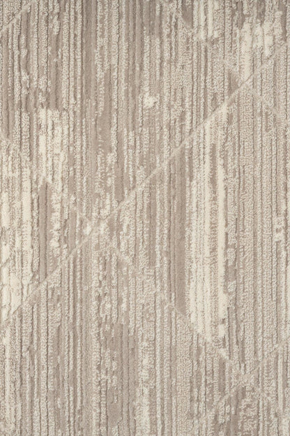 Modern Distressed Diamond Area Rug – Japandi Sand Taupe Carpet (200x300cm)