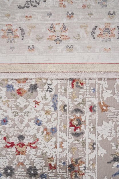 7x10 ft, Distressed colorful Classic floral Rug: Oriental carpet with viscose yarn