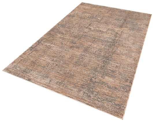 Distressed Abstract Area Rug – Earth Tone Carpet, Industrial Living Room Decor