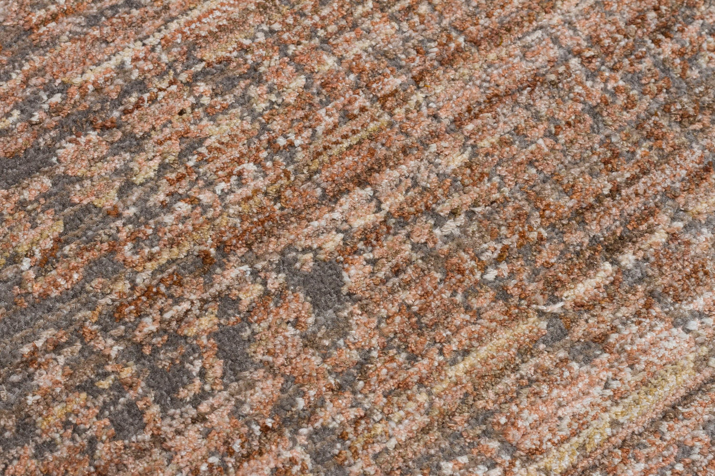 Distressed Abstract Area Rug – Earth Tone Carpet, Industrial Living Room Decor