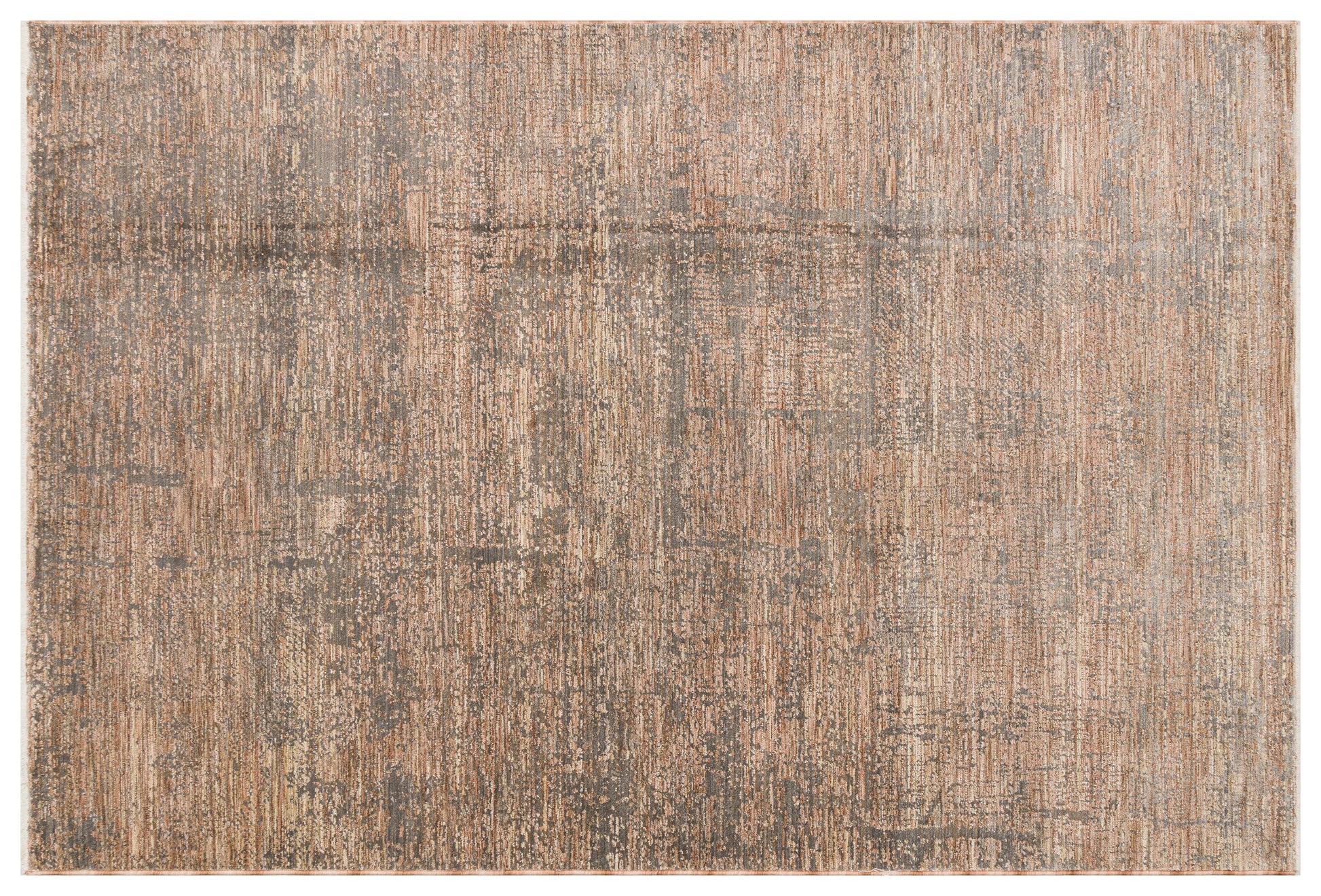 Distressed Abstract Area Rug – Earth Tone Carpet, Industrial Living Room Decor