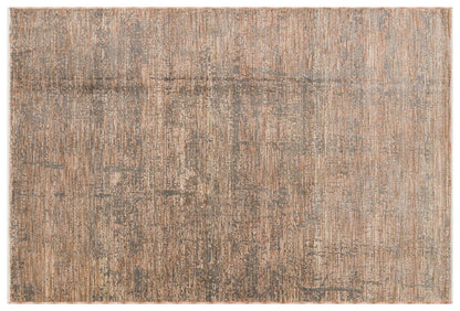 Distressed Abstract Area Rug – Earth Tone Carpet, Industrial Living Room Decor