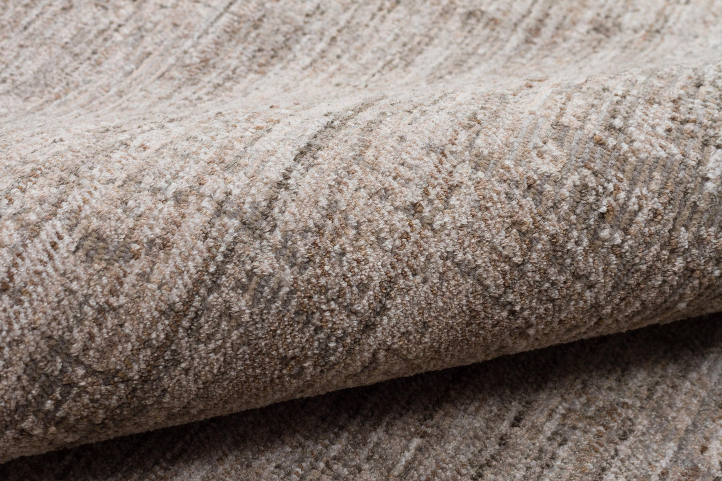 Distressed Abstract Area Rug – Muted Taupe, Gray Low Pile Carpet