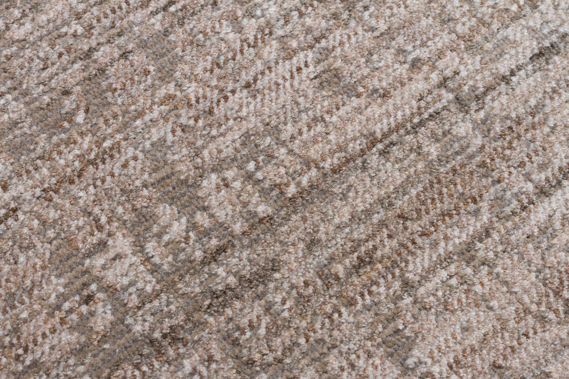 Distressed Abstract Area Rug – Muted Taupe, Gray Low Pile Carpet