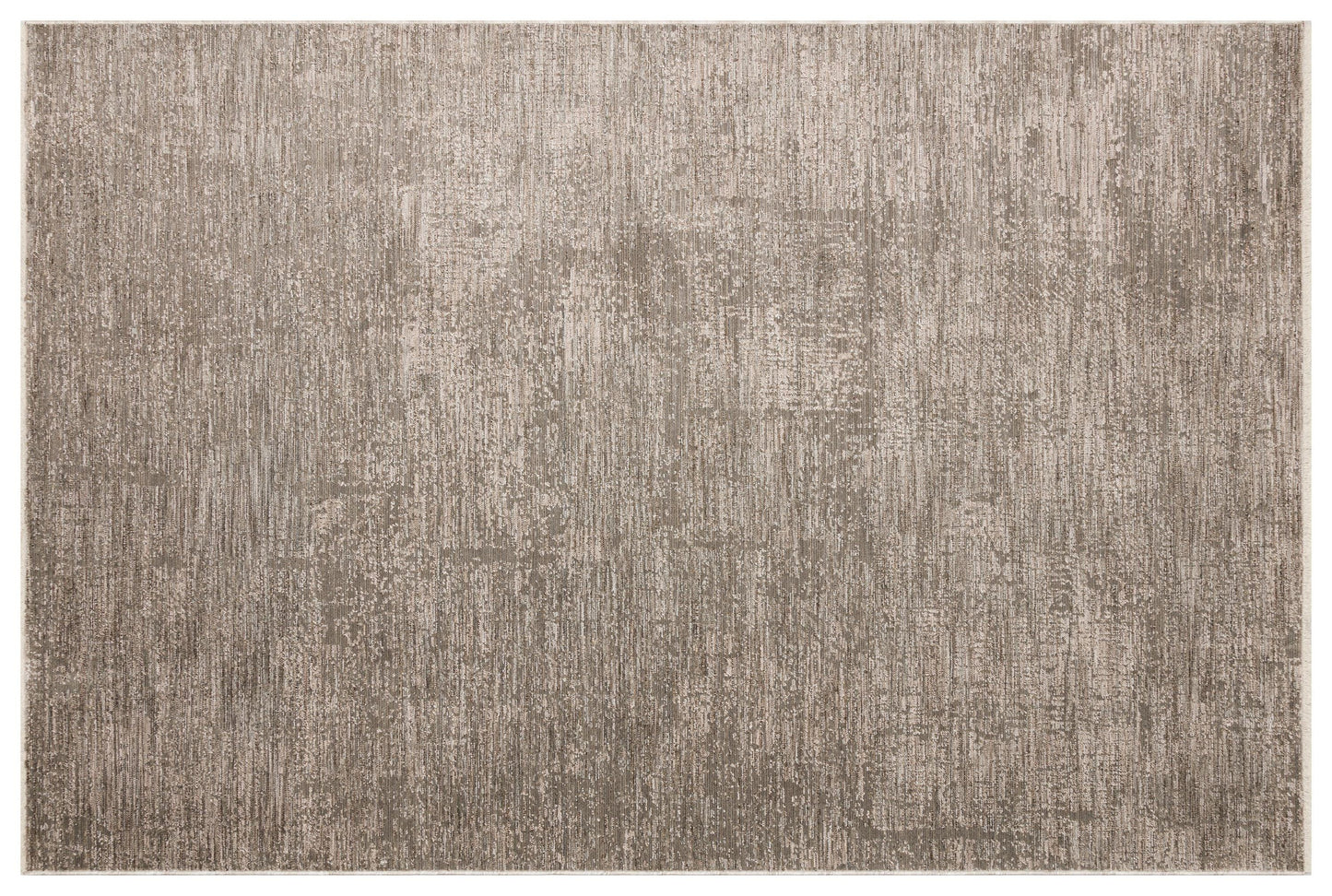 Distressed Abstract Area Rug – Muted Taupe, Gray Low Pile Carpet