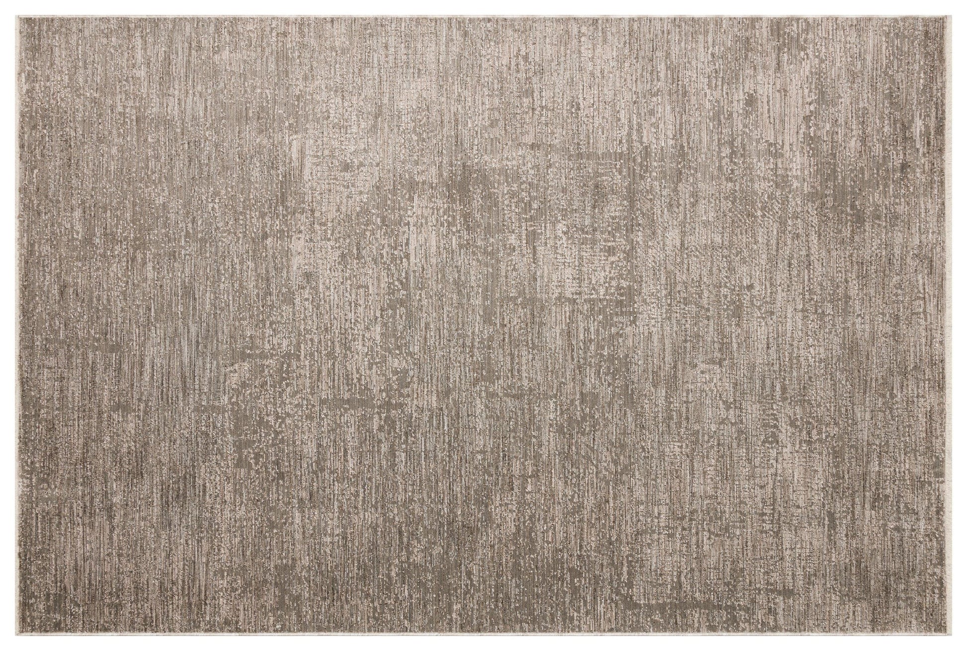 Distressed Abstract Area Rug – Muted Taupe, Gray Low Pile Carpet