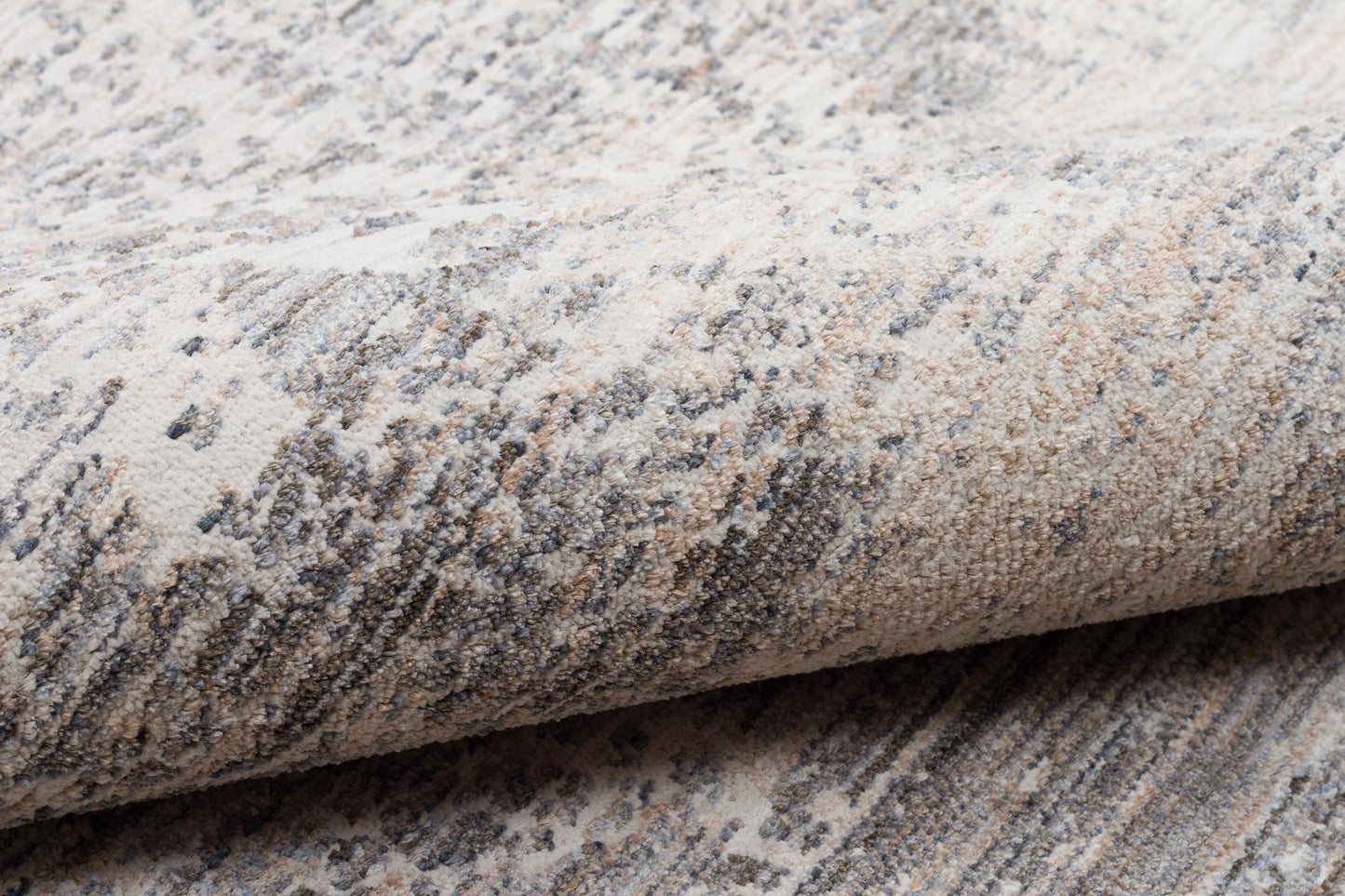Distressed Abstract Area Rug – Modern Industrial Gray Beige Carpet