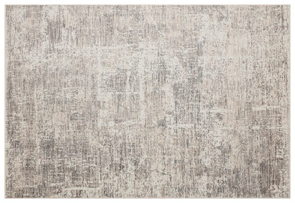 Distressed Abstract Area Rug – Modern Industrial Gray Beige Carpet