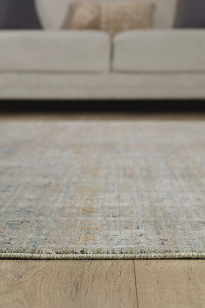 7x10 ft, Green fine quality viscose Rug: Vintage Style carpet