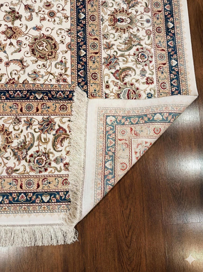 10x16 ft Turkish Bamboo Silk Rug, Distressed Anatolian Design, Hand-Finished Silk Fringes