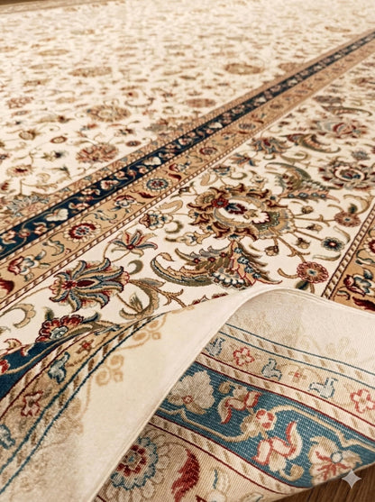 10x16 ft Turkish Bamboo Silk Rug, Distressed Anatolian Design, Hand-Finished Silk Fringes