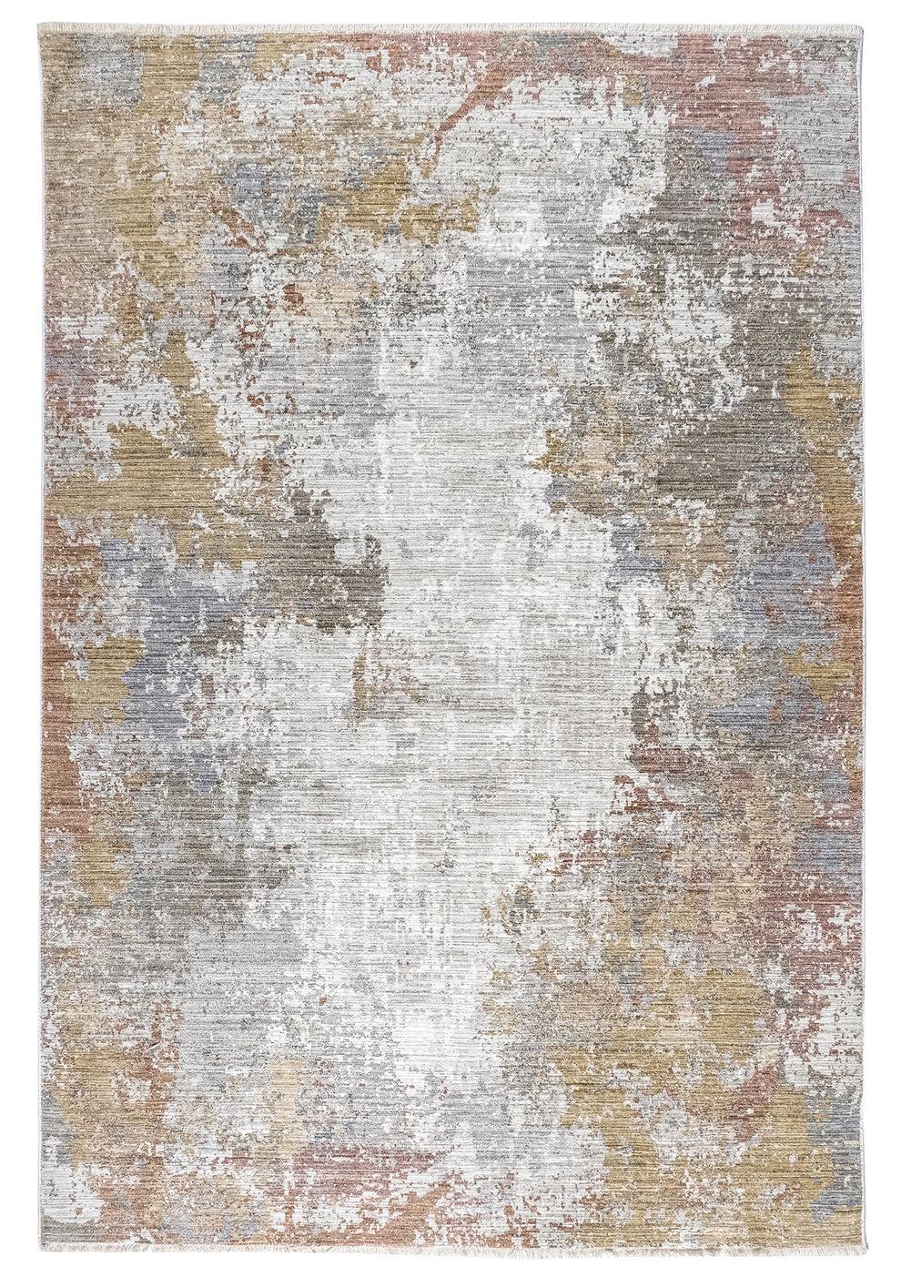 Distressed Abstract Area Rug – Earth Tone Living Room Carpet (200x300cm)