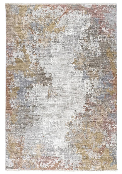 Distressed Abstract Area Rug – Earth Tone Living Room Carpet (200x300cm)
