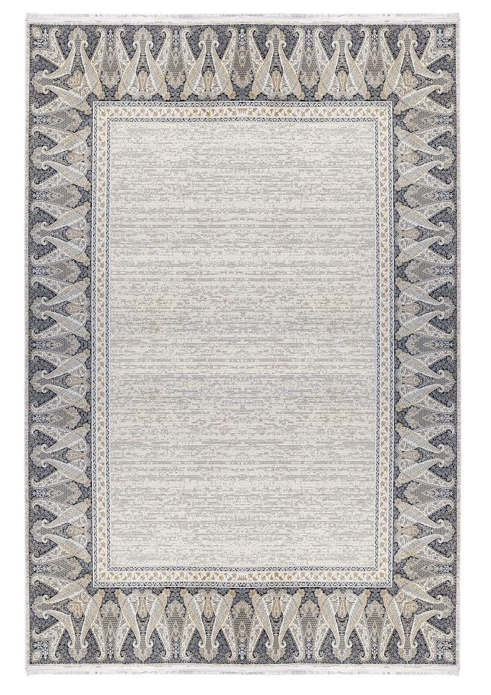 7x10ft, Beige Classic oriental Rug: Bamboo Yarn,fine fringes carpet
