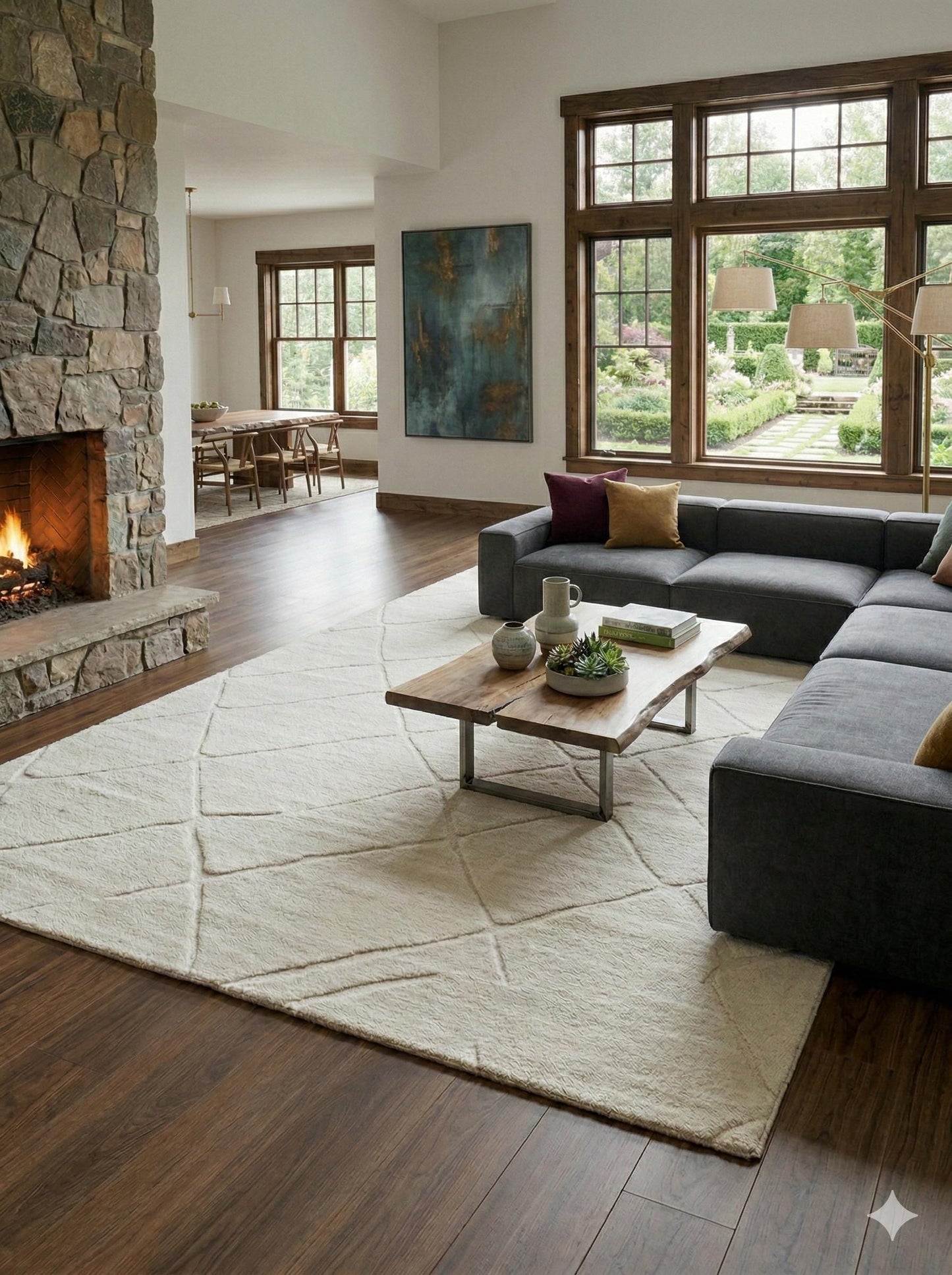 Plain White Area Rug: Minimalist white Carpet for Contemporary Living Spaces, 5x7
