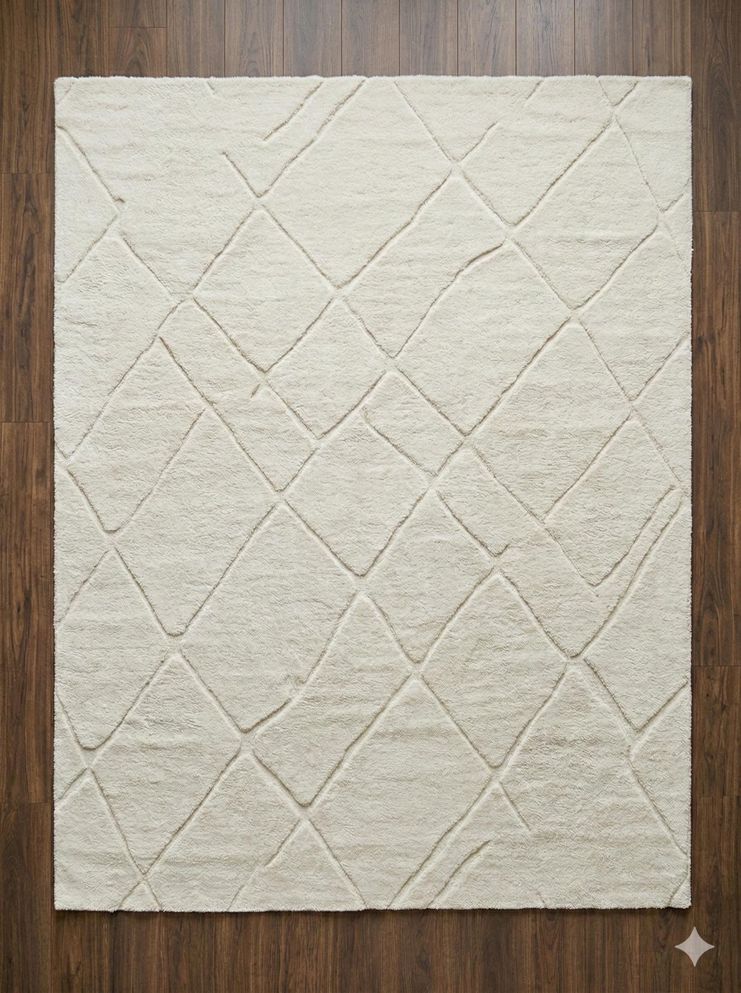 Plain White Area Rug: Minimalist white Carpet for Contemporary Living Spaces, 5x7