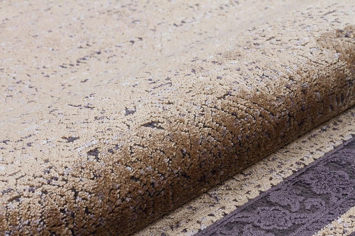 7x10 ft, Classic Oriental Black Bamboo Rug: Classic viscose carpet with fine fringes