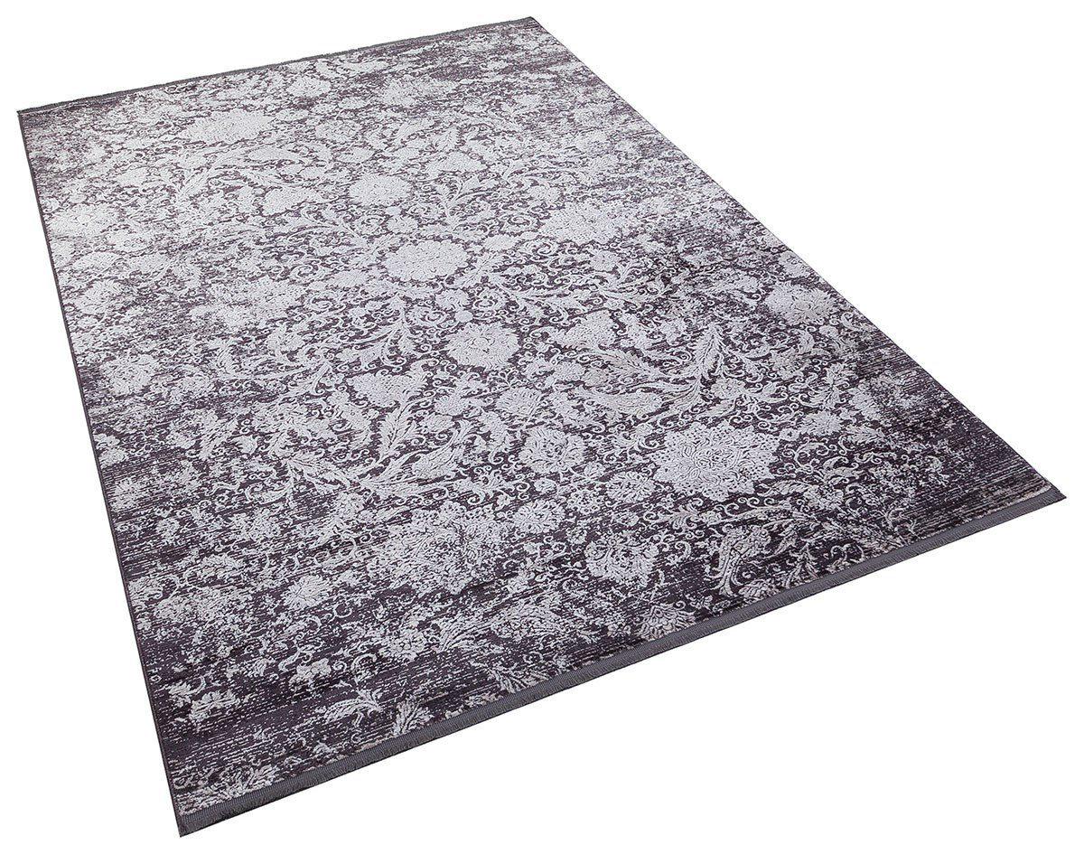 5x7 ft, Classic Oriental Black Bamboo Rug: Classic viscose carpet with fine fringes