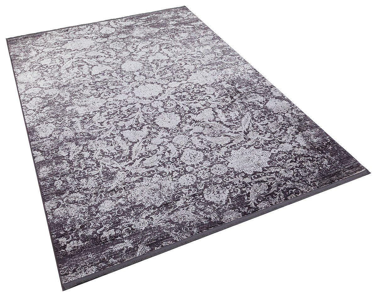 7x10 ft, Classic Oriental Black Bamboo Rug: Classic viscose carpet with fine fringes