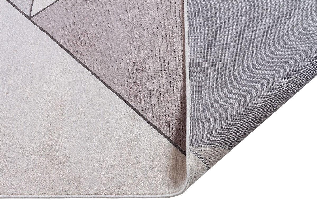 5x7 ft, Modern Cream Geometric Bamboo Rug