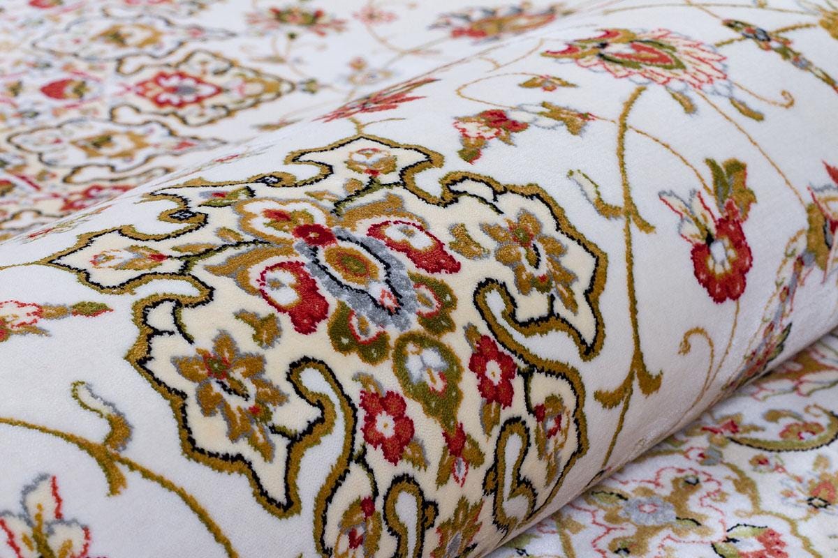 7x10ft, Red Classic Medallion Silk Rug, Bamboo Yarn, Hand-Finished Silk Tassels