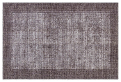 Gray Textured Geometric Carpet , Minimalist Scandi Home Decor, Neutral Living Room Rug. 5x7 ft