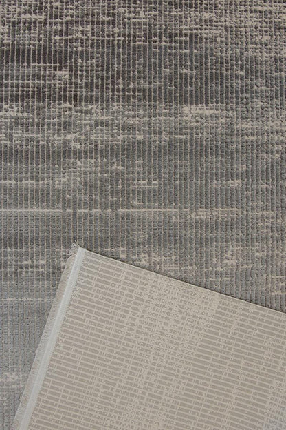 Marsala Distressed Woven Rug – Textured Linear Floor Carpet, Modern Living Room Runner