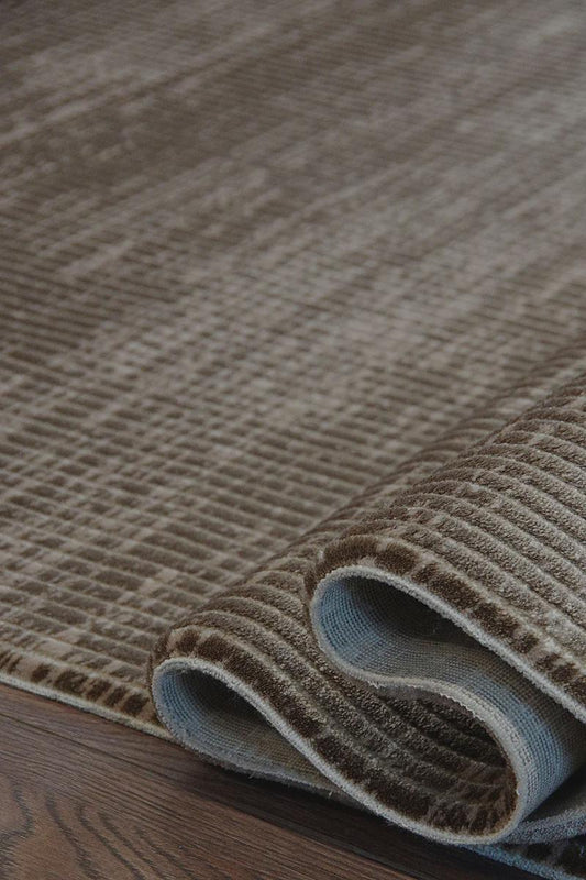 Modern Textured Rug – Distressed Marsala Runner, Woven Floor Carpet