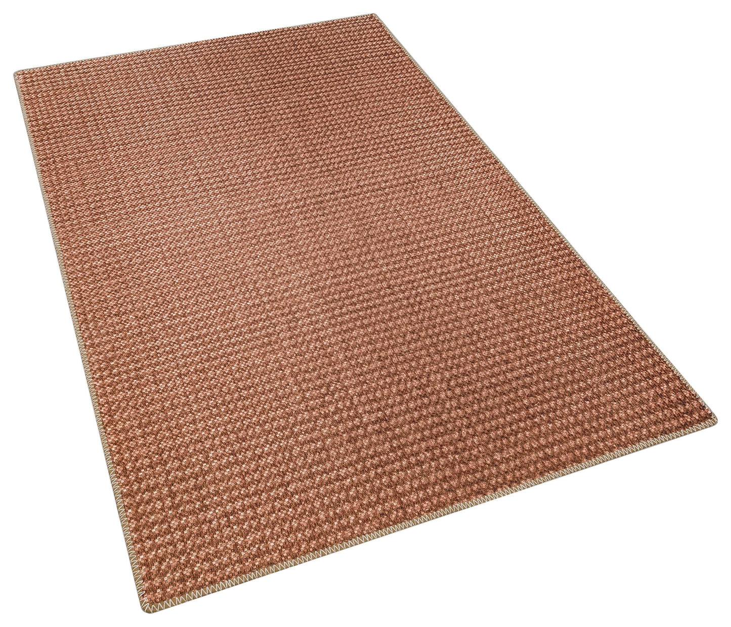 Distressed Bronze Boho Area Rug, Washable Vintage Farmhouse Carpet