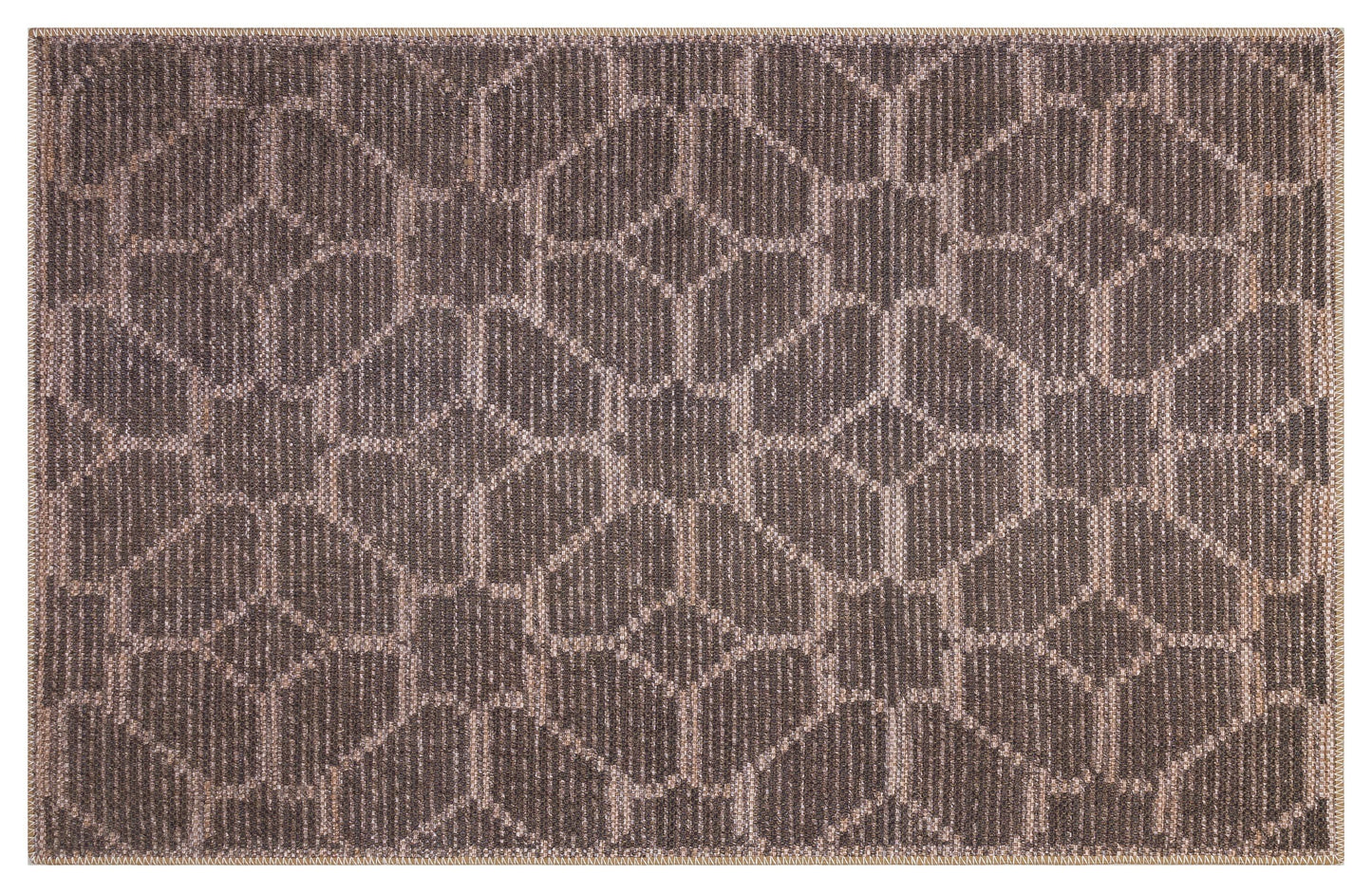 Distressed Bronze Boho Area Rug, Washable Vintage Farmhouse Carpet