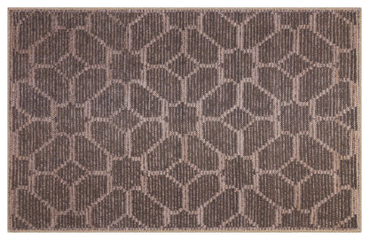 Distressed Bronze Boho Area Rug, Washable Vintage Farmhouse Carpet