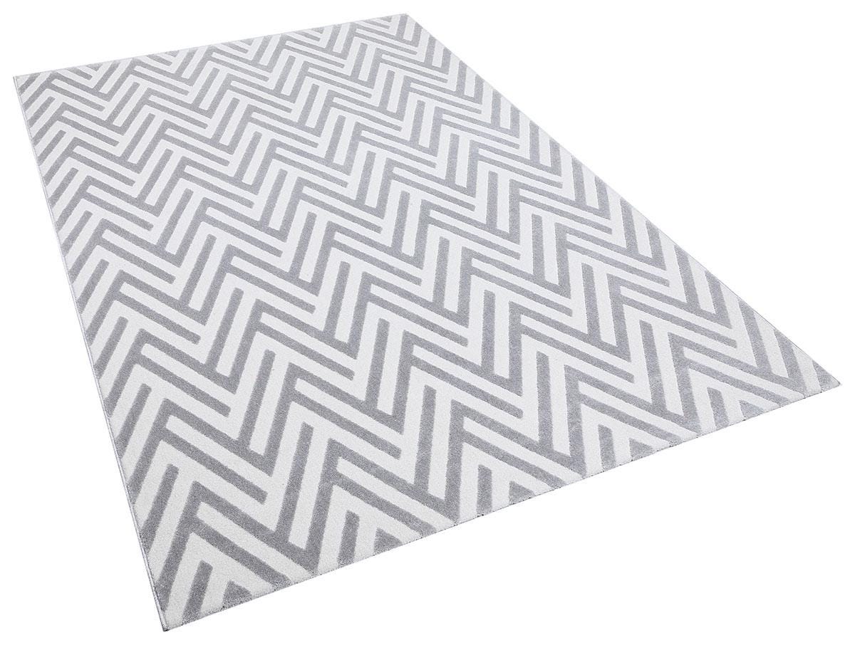 Modern Scandinavian Lattice Area Rug – White & Grey Rug - 200x300cm - 7x10ft