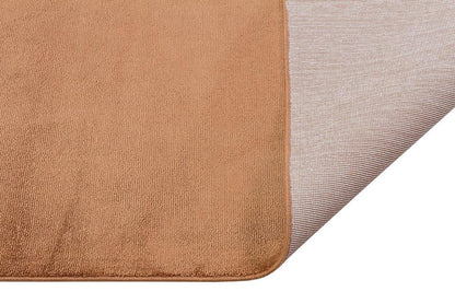 5x7 ft, Elegant Burnt Orange Bamboo Silk Area Rug - Solid Minimalist Handmade Carpet
