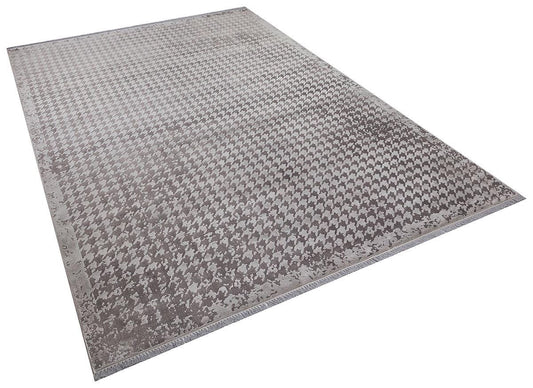 7x10 ft, Modern Distressed Houndstooth Area Rug
