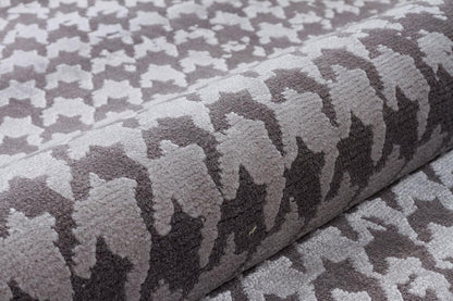 7x10 ft, Modern Distressed Houndstooth Area Rug
