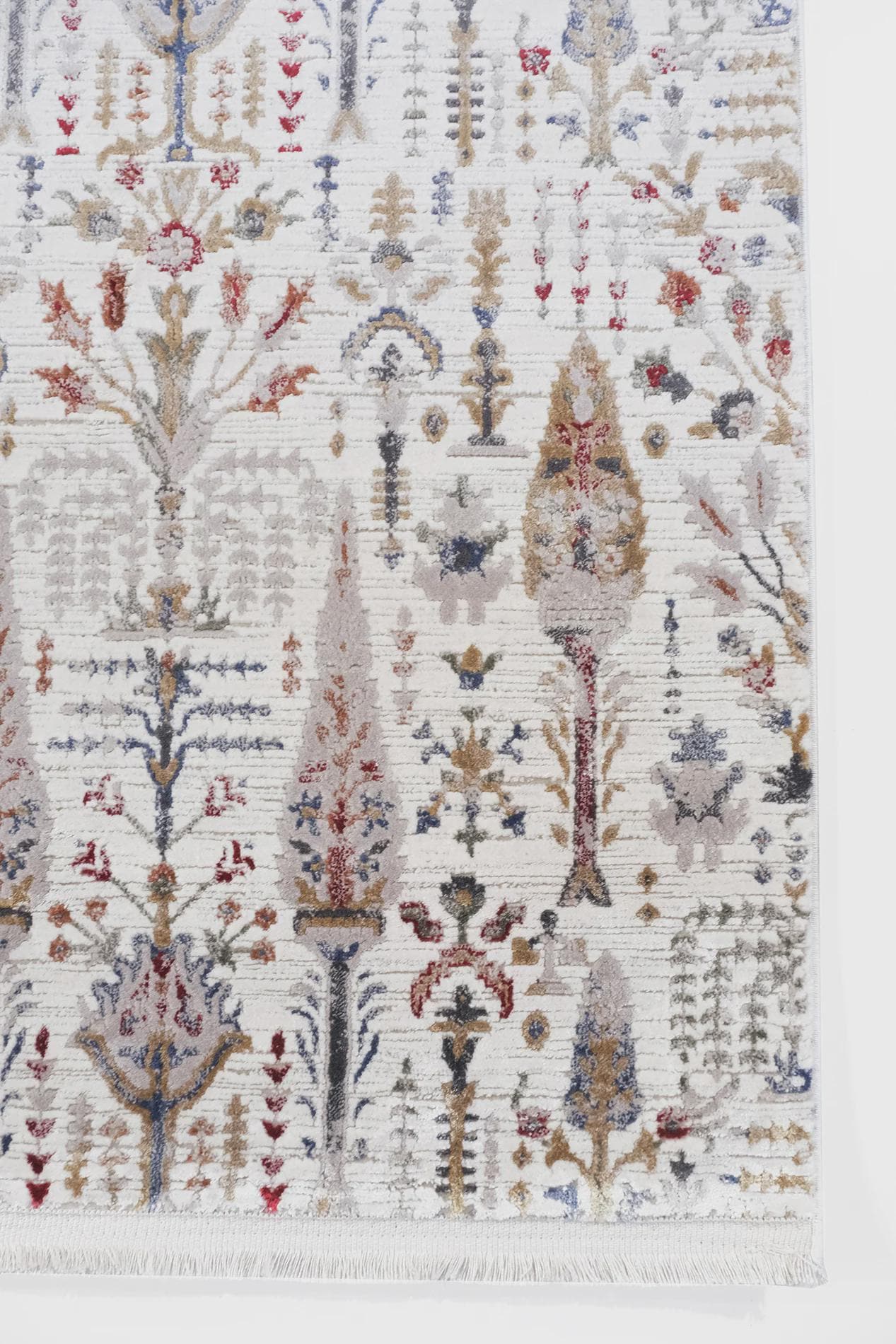 7x10ft, Modern Persian Tree of Life Rug, Distressed Oriental Carpet, Earth Tone Floral Decor