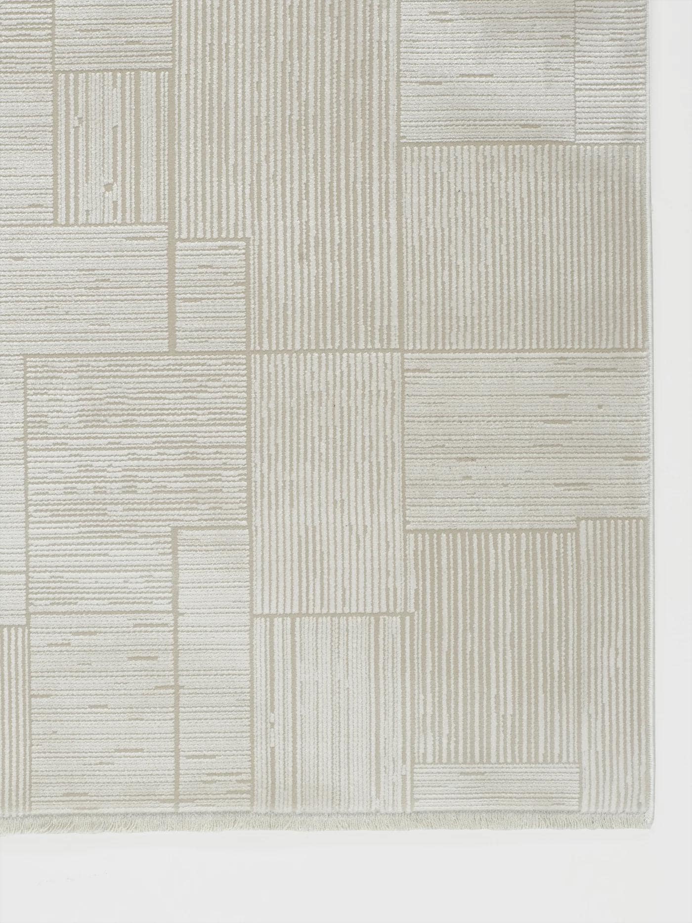 7x10ft, Modern Pearl Geometric Area Rug, Bamboo Silk Viscose Grid Carpet