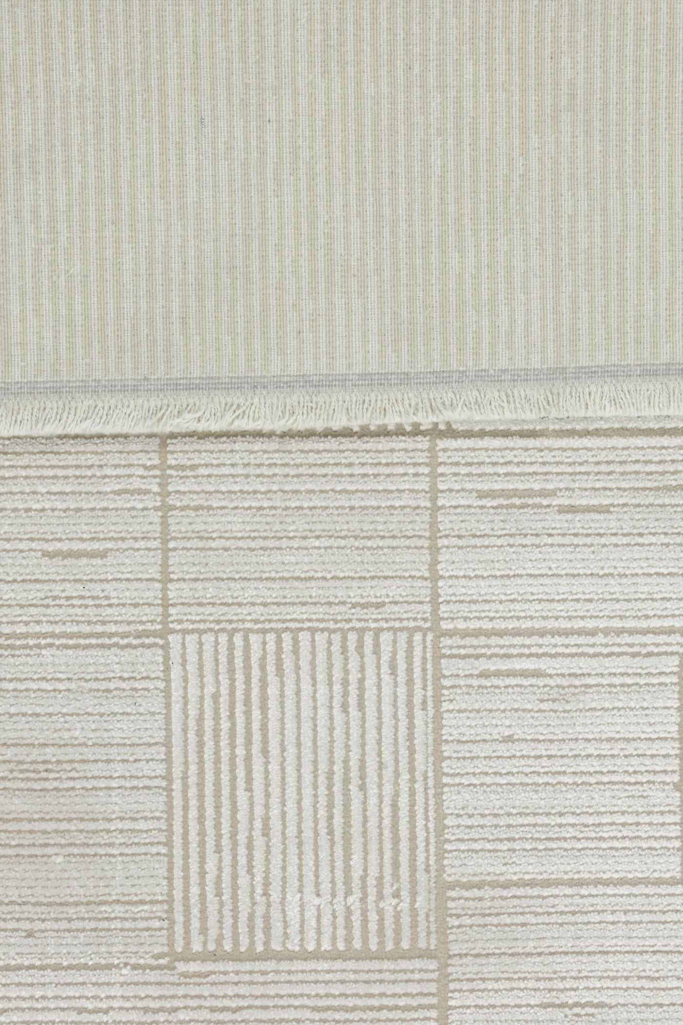 7x10ft, Modern Pearl Geometric Area Rug, Bamboo Silk Viscose Grid Carpet