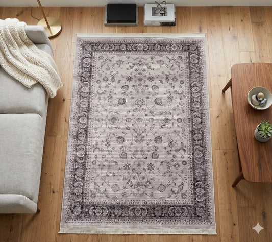 Beige Turkish Rug – Soft Vintage washable Area Carpet
