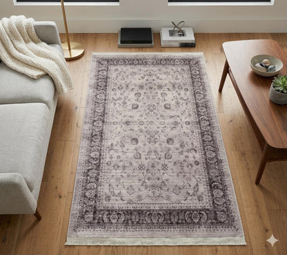 Beige Turkish Rug – Soft Vintage washable Area Carpet