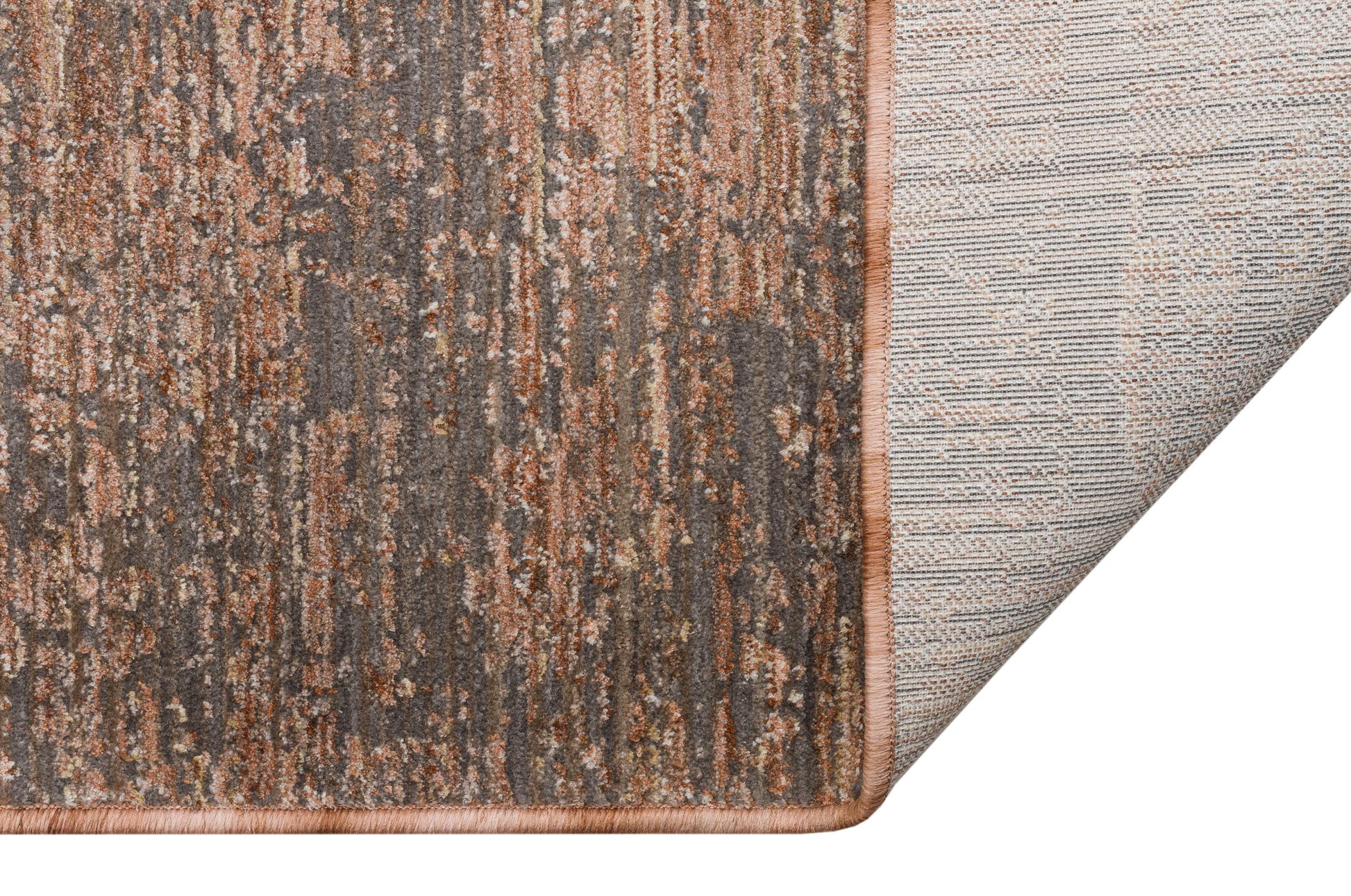 Distressed Abstract Area Rug – Earth Tone Carpet, Industrial Living Room Decor