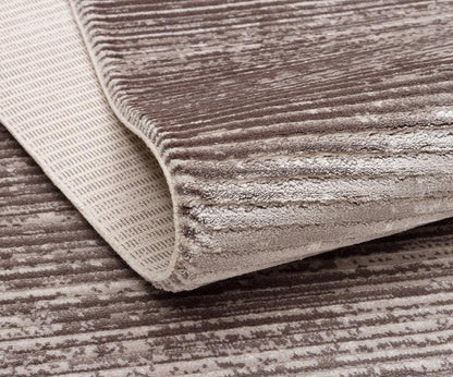 Modern Abstract Runner, Distressed Brown Hallway Runner, Washable Narrow Rug