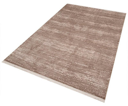 Modern Abstract Rug, Distressed Brown Hallway Runner, Washable Narrow Rug