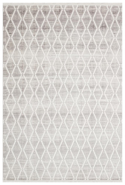 Modern Abstract Runner Rug, Distressed Cream Beige Hallway, Washable Low Pile Fringe
