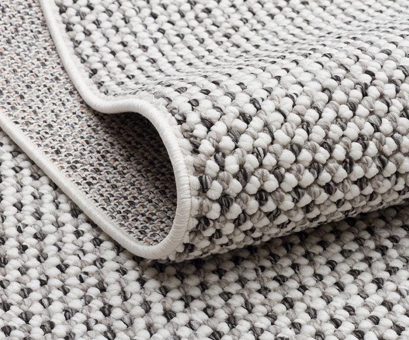 Custom Textured Runner Rug, Neutral Boho Hallway Area Rug, Hand-Woven Fringe Entryway Decor